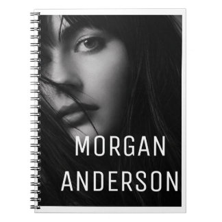 Morgan Anderson Svart och Vitt Porträtt Design Nr Anteckningsbok