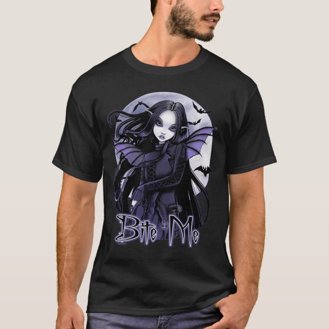 Morgan Bita Me Gothic Vampire Fairy T Shirt (Framsida)