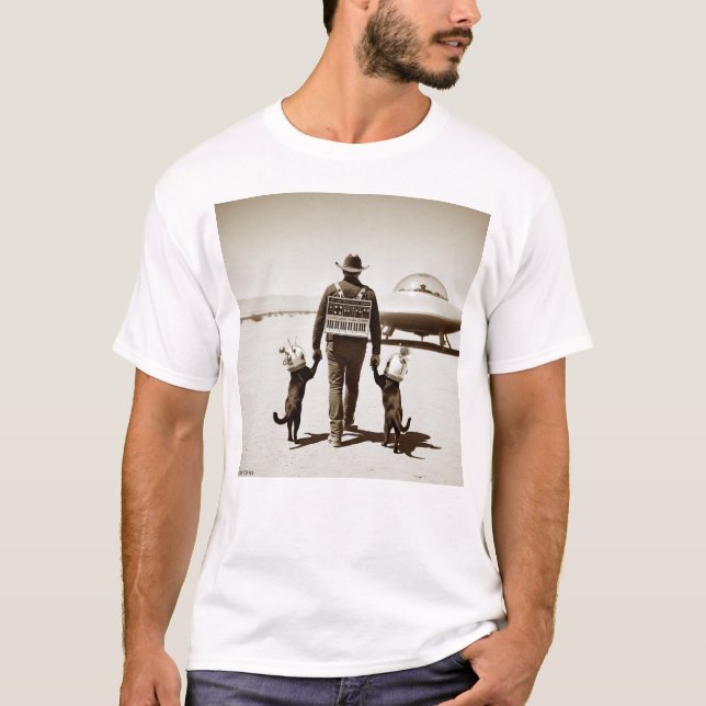 Morgan Cat Mom hjälper rymdkatterna T Shirt (Framsida)