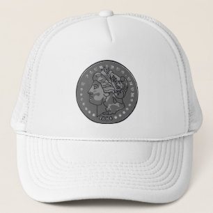 Morgan Dollar Grått Round Coin Truckerkeps