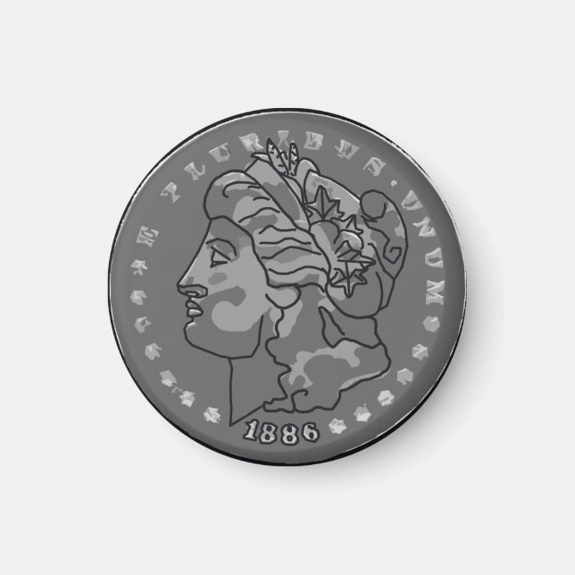 Morgan Drottmyntekonst Magnet (Framsidan)