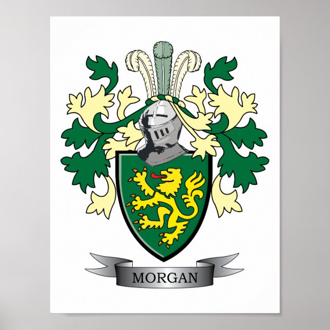 Morgan Family Crest Jackar om Arm Poster (Framsidan)