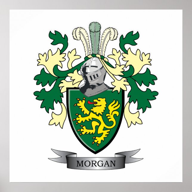 Morgan Family Crest Jackar om Arm Poster (Framsidan)