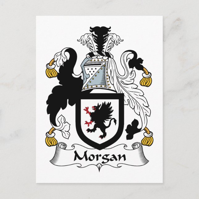 Morgan Family Crest Vykort (Framsida)