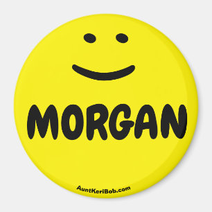 MORGAN gult leende magnet