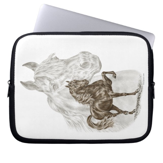 Morgan Horse Art Laptop Sleeve (Framsidan)