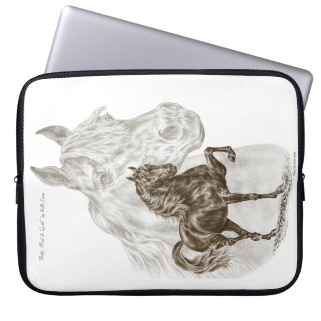 Morgan Horse Art Laptop Sleeve (Framsidan)