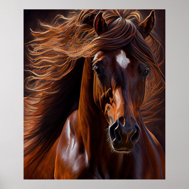 Morgan Horse Oil Paint Poster (Framsidan)