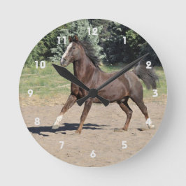 Morgan Horse Running Wall Clock Rund Klocka