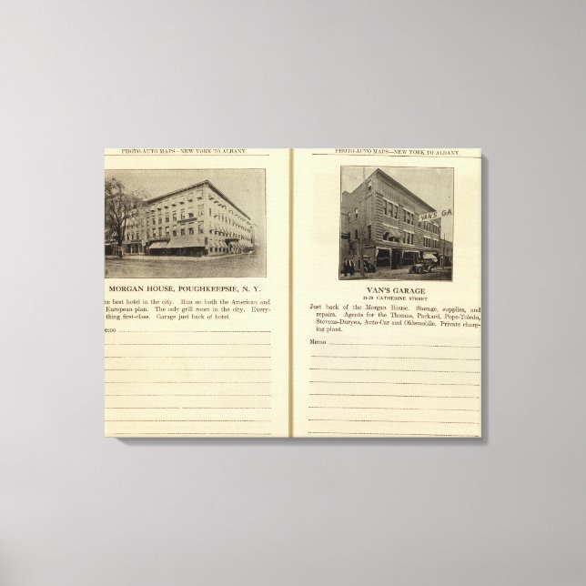 Morgan House, Van's Garage, Poughkeepsie Canvastryck (Framsida)