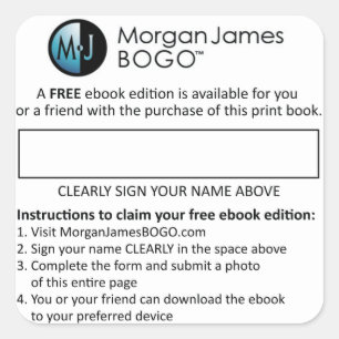Morgan James BOGO Stickers Fyrkantigt Klistermärke