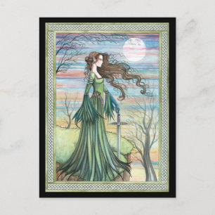 Morgan Le Fay Fantasy Art Postcard Vykort