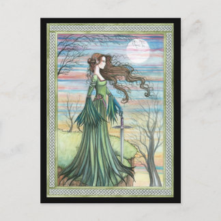 Morgan Le Fay Fantasy Art Postcard Vykort