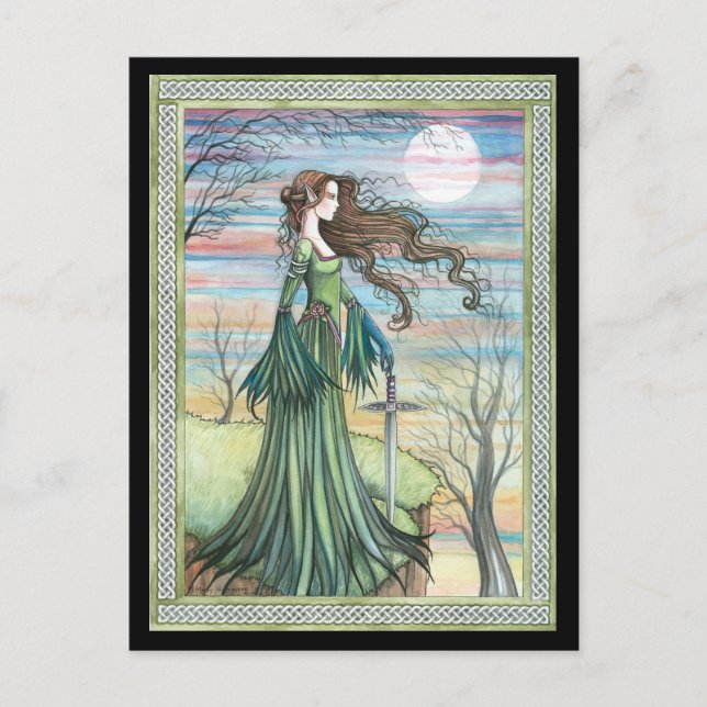 Morgan Le Fay Fantasy Art Postcard Vykort (Framsida)