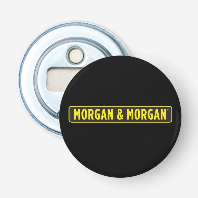 Morgan & Morgan Liten Rund Knapp Flasköppnare (Framsidan)