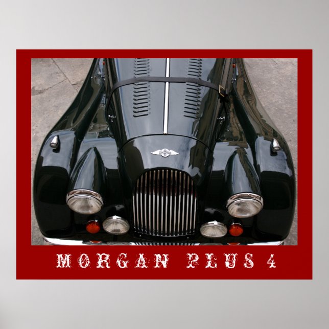 Morgan Plus 4 - Klassisk bil Poster (Framsidan)