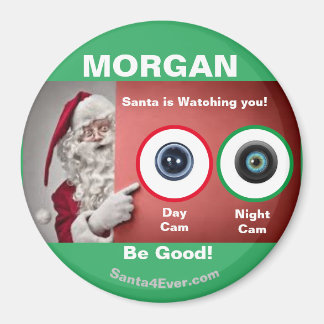 MORGAN Santa tittar på dig! Dag och natt Magnet