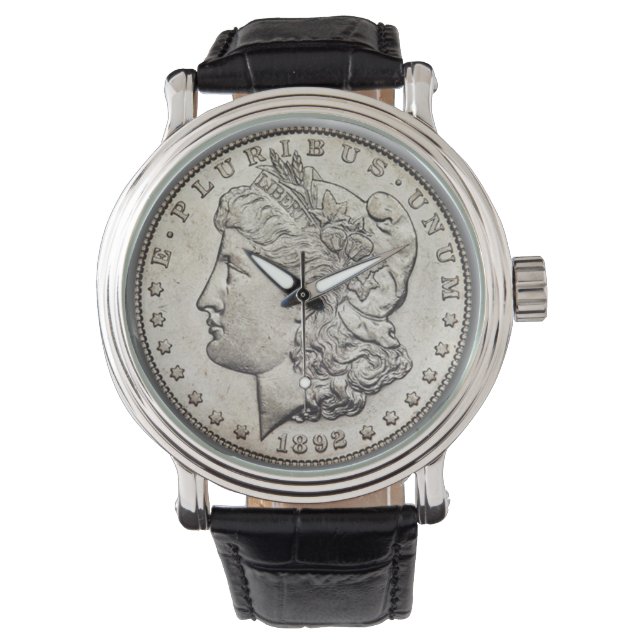 Morgan Silver Dollar Armbandsur (Framsida)