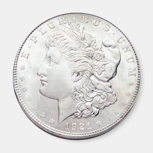 MORGAN SILVER DOLLAR MAGNET (Framsidan)