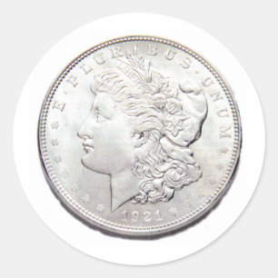 MORGAN SILVER DOLLAR RUNT KLISTERMÄRKE