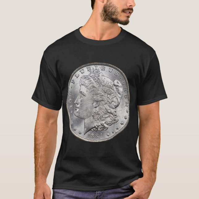 Morgan Silver-dollarmynt som samlar in T Shirt (Framsida)