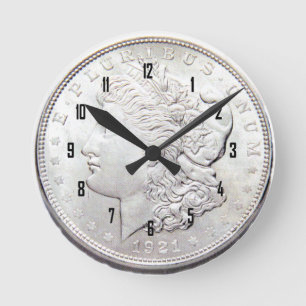 MORGAN SILVERDOLLAR RUND KLOCKA