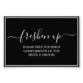 "Morgana Bröllop Suite" Freshen Up-Bathroom-tecken Fototryck