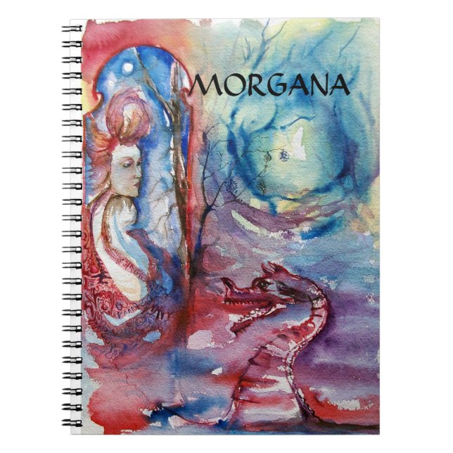 MORGANA/Magic and Myasty,Rosa Blue Fantasy Anteckningsbok (Framsidan)