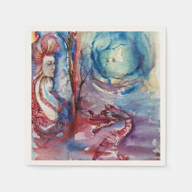 MORGANA/Magic and Myasty,Rosa Blue Fantasy Pappersservett (Framsidan)