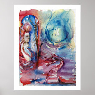 MORGANA/Magic and Myasty,Rosa Blue Fantasy Poster