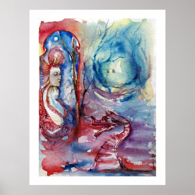 MORGANA/Magic and Myasty,Rosa Blue Fantasy Poster (Framsidan)