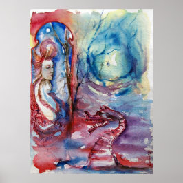 MORGANA/Magic and Myasty Rosa Blue Fantasy Poster