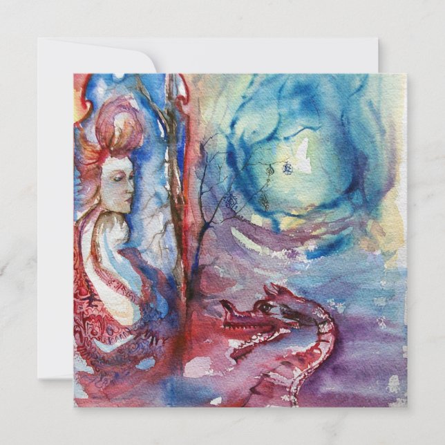 MORGANA , rosa blå Inbjudningar (Framsida)