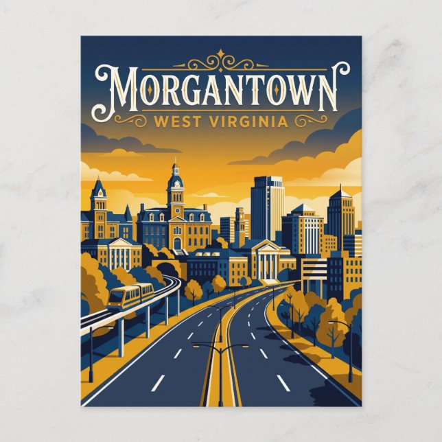 Morgantown USA Vykort (Framsida)