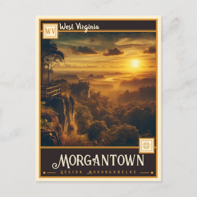 Morgantown, Väster Virginia | VINTAGE Vykort (Framsida)