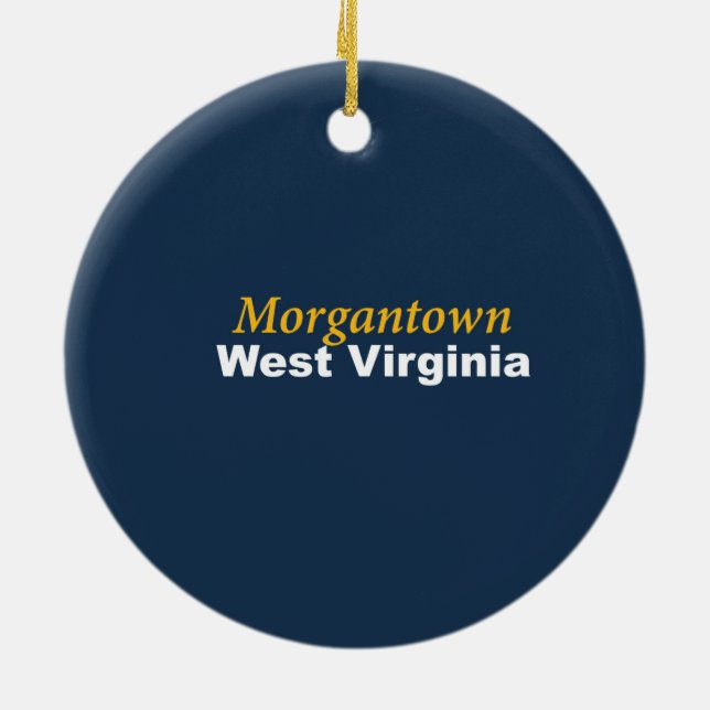 Morgantown West Virginia prydnad Julgransprydnad Keramik (Baksidan)