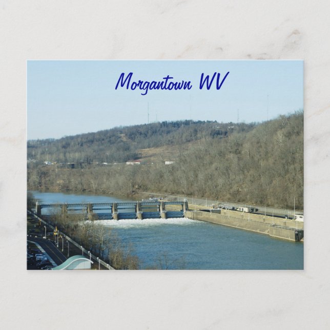 Morgantown WV Vykort (Framsida)