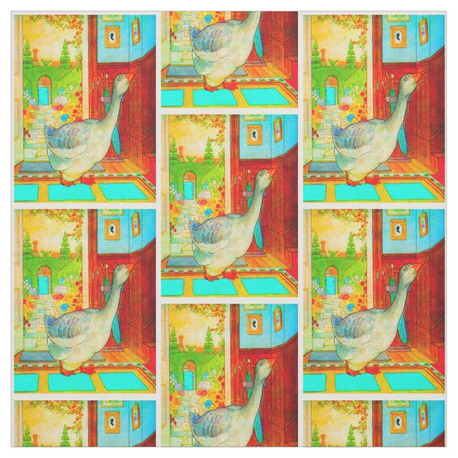 Morgås i husbarnkammarerim tyg (Provkarta)