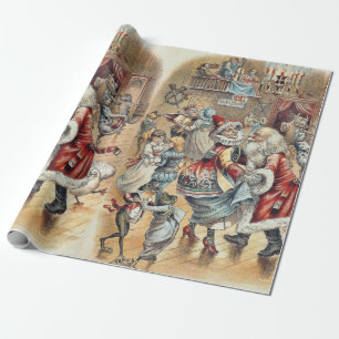 Morgåsdans med jultomten presentpapper