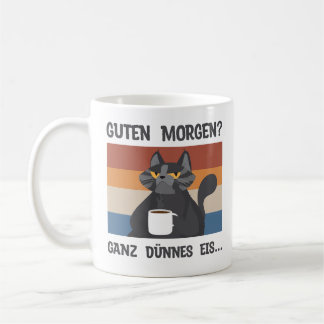 Morgenmuffel Geschenk für Kaffeeliebhaber Katze Kaffemugg