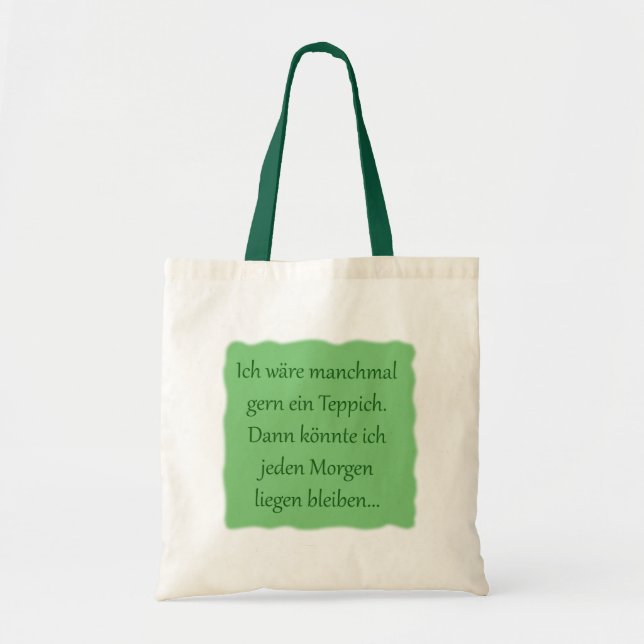 Morgens liegen bleiben tygkasse (Framsidan)