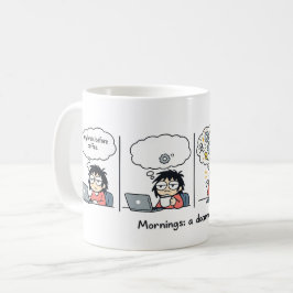 Morgnar: En Dokumentär | Rolig Kaffeserieteckning Kaffemugg