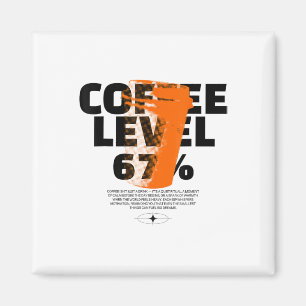 Morgnbränsle Retrokaffe 67 Koppar Motivation Koffe Magnet