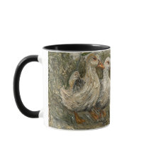 Morgnpendling Whimsical gårdshus Anka Regnig dag