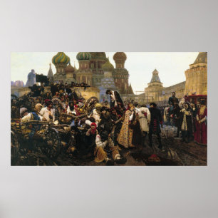 Morgon av utförandet av Streltsy av Vasily Suriko Poster