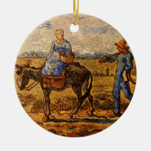 Morgon, bondpar av Vincent van Gogh Julgransprydnad Keramik
