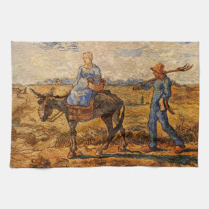 Morgon, bondpar av Vincent van Gogh Kökshandduk