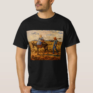 Morgon, bondpar av Vincent van Gogh T Shirt