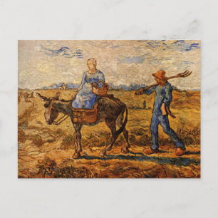 Morgon, bondpar av Vincent van Gogh Vykort