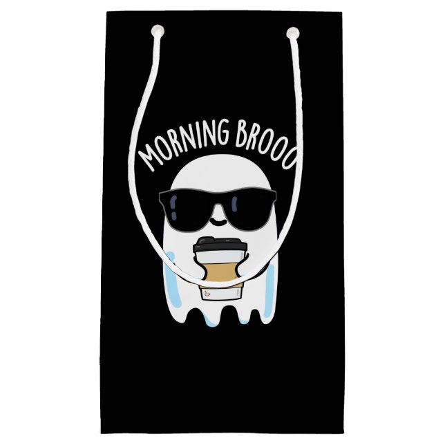 Morgon Broo Funny Ghost Coffee Pun Mörk BG (Framsidan)